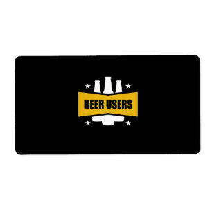 Etiqueta Orgullosos usuarios de cerveza
