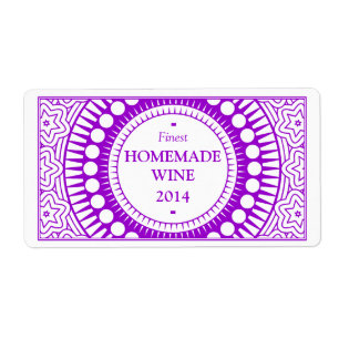 Etiqueta Ornamental 01 - Púrpura sobre blanco