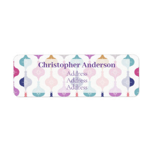 Etiqueta Ornamento navideño moderno