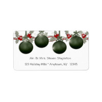 Ornamentos de Holly Verde