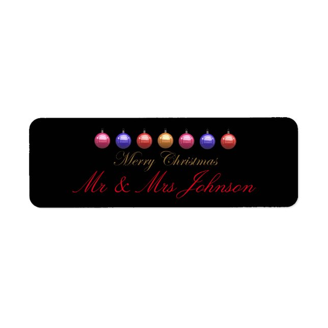 Etiqueta Ornamentos de Navidad (Frente)