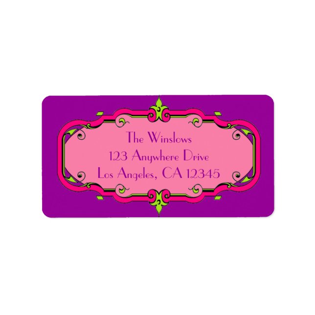 Etiqueta Ornate Framed (Frente)