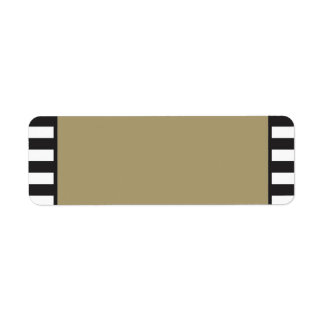 Etiqueta Oro - Bandas negras y blancas - Dirección de retor