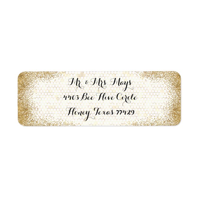 Etiqueta Oro de Honeycomb (Frente)