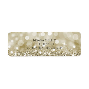 Etiqueta Oro Glitter & Lights Glamour Chic Glamour Dorado