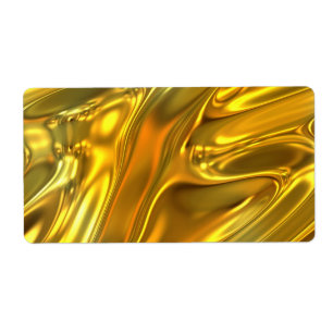 Etiqueta Oro líquido abstracto