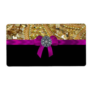 Etiqueta oro Purpurinoso y negro