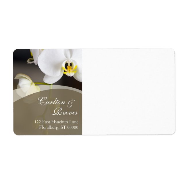 Etiqueta Orquídea florece el envío (Frente)