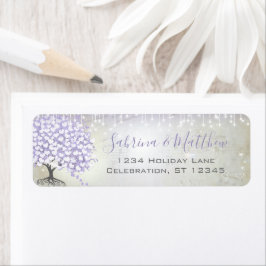 Etiqueta Orquídea Rubor Corazón Hoja Árbol Lila Dirección d