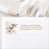 Orquídeas blancas florales botánicas terracota boh