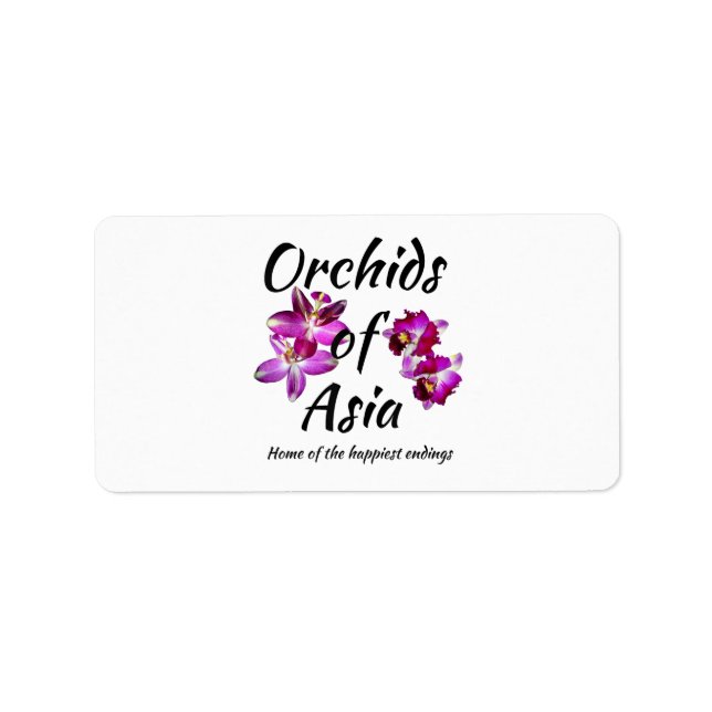 Etiqueta Orquídeas de Asia (Frente)