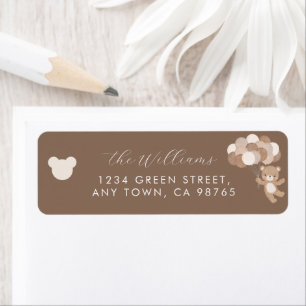 Etiqueta Oso de felpa taupe minimalista Barely Wait