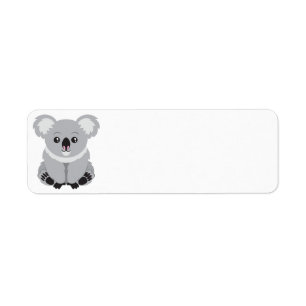 Etiqueta Oso de koala animado lindo
