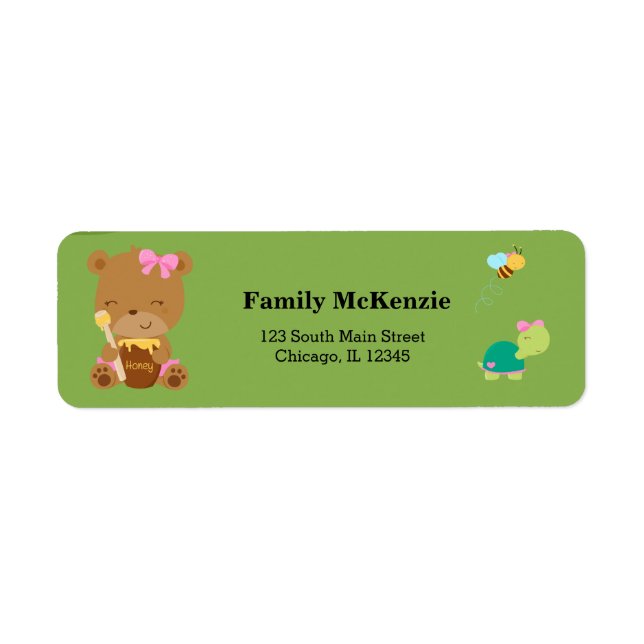 Etiqueta Oso de miel (Frente)