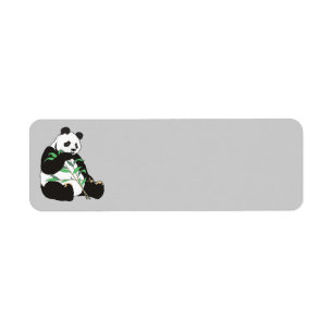 Etiqueta Oso de panda animado