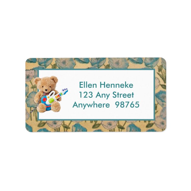 Etiqueta Oso de peluche (Frente)