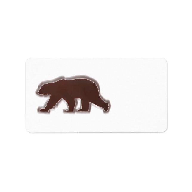 Etiqueta Oso marrón (Frente)
