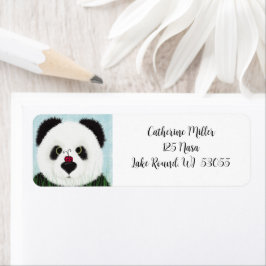 Etiqueta Oso Panda Adorable