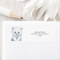 Oso polar bebé de invierno