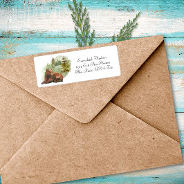 Etiqueta Osos Rústicos de la Aventura Forestal