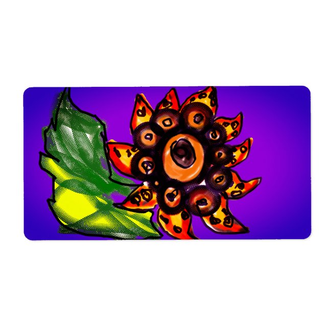 Etiqueta Otoño de girasol (Frente)