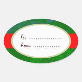 Etiqueta Oval Gold de cinta roja Personalizado de 