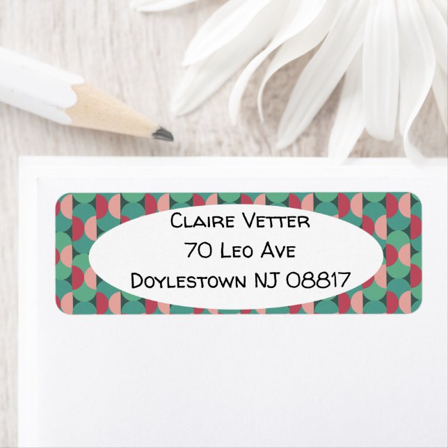 Etiqueta Ovalos retro y semicírculos (In situ)