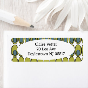 Etiqueta Ovalos verdes y grises que se repiten