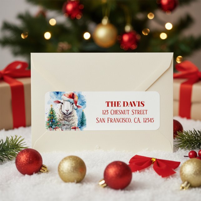 Etiqueta Oveja festiva Gorra navidades (Subido por el creador)