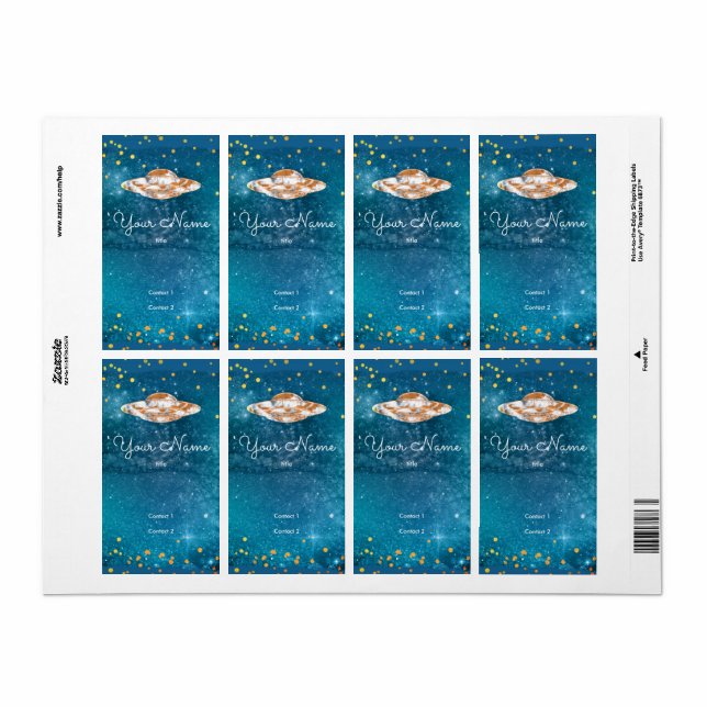 Etiqueta OVNI en la galaxia artística (Hoja Entera)