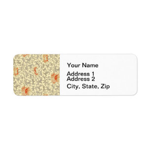 Etiqueta Owen Jones Patrón Antiguo: Coral Floral Gris