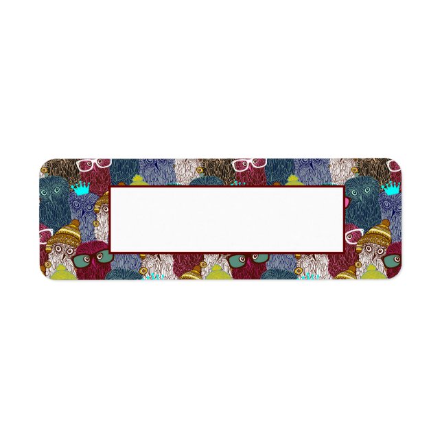 Etiqueta Owl in crown (Frente)