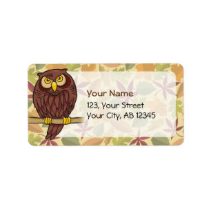 Etiqueta Owl Personalizado