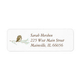Etiqueta Owl Woodland Animal Baby Shower