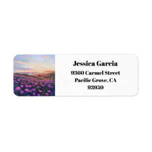Etiqueta Pacific Grove California Monterey Return Address