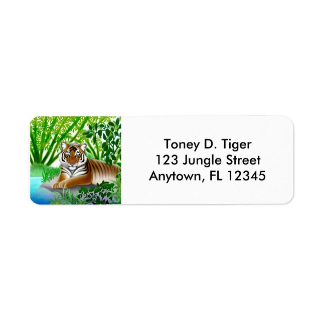 Etiqueta pacífica del tigre de Sumatra (Frente)