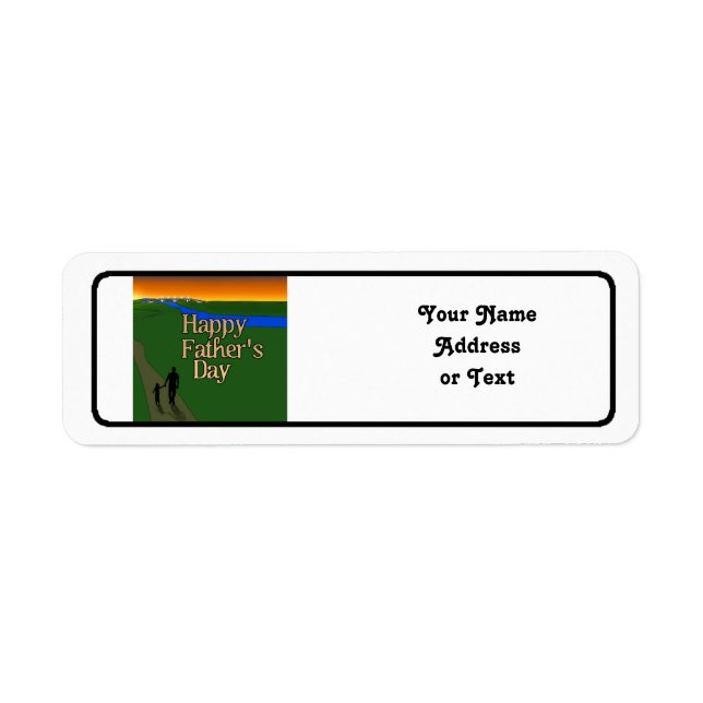 Etiqueta Padre e hijo - Día del Padre (Frente)