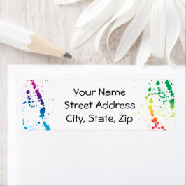 Etiqueta [Paint Splatter] Artista blanco abstracto moderno