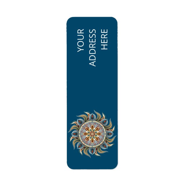 Etiqueta Painterly Mandala (Frente)