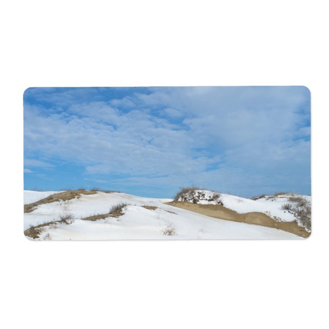Etiqueta Paisaje de dunas de invierno (Frente)
