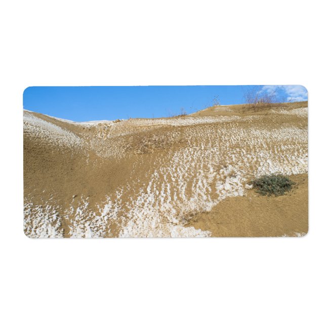 Etiqueta Paisaje de dunas de invierno (Frente)