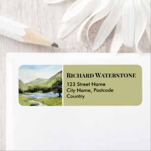 Etiqueta Paisaje de Inglaterra en el distrito del lago Butt