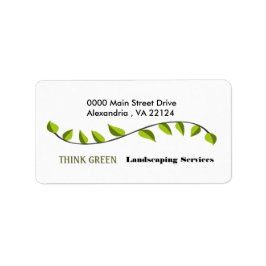 Etiqueta Paisaje de la planta orgánica agrícola botánica