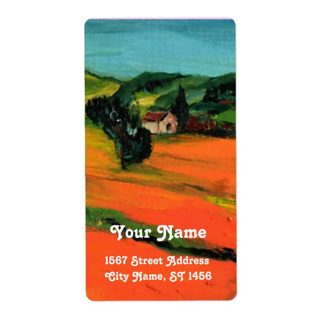 ETIQUETA PAISAJE DE TOSCANA (Frente)