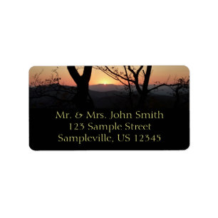 Etiqueta Paisaje del Parque Nacional Shenandoah Sunset