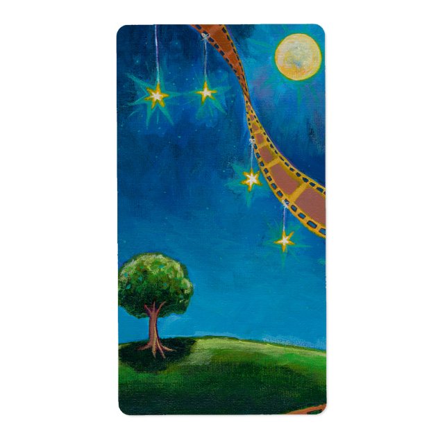 Etiqueta Paisaje divertido de la fotografía de películas (Frente)