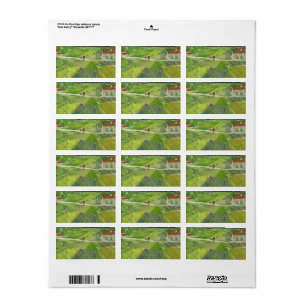 Etiqueta Paisaje en Auvers después de la lluvia, por Vincen