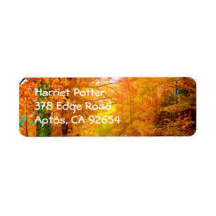 Etiqueta Paisaje natural del otoño de Vermont