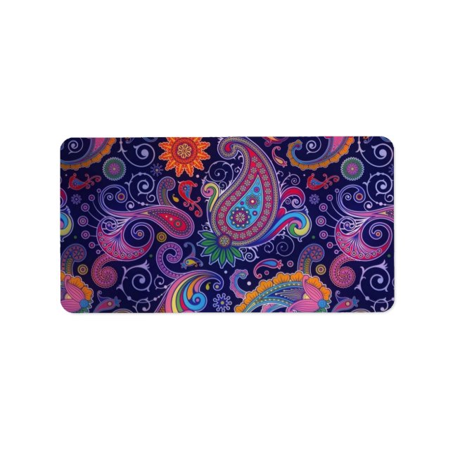 Etiqueta Paisley Purple pink (Frente)