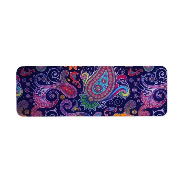 Etiqueta Paisley Purple pink (Frente)